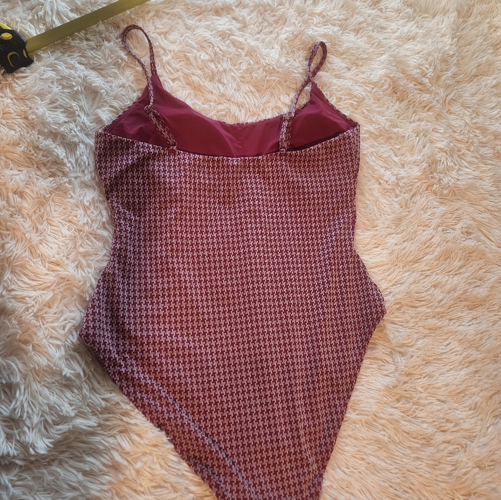 Pink Patterned One-Piece Swimsuit - Picture 3 of 12